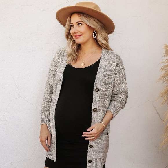 Gap maternity sparkle button down cardigan - Picture 1 of 9